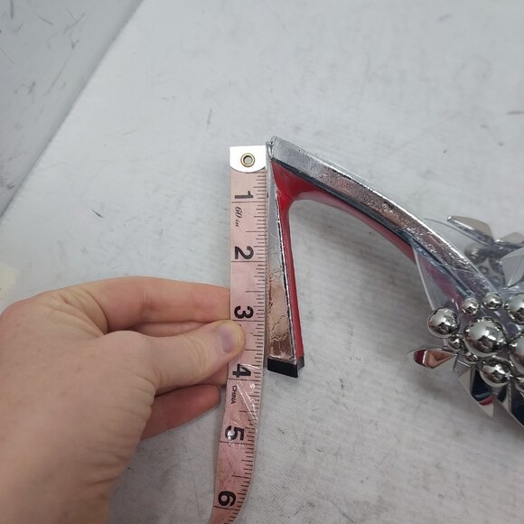 Christian Louboutin Marvel Imperious Rex Silver Jewel Sandal - Picture 12 of 13